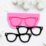 Resin Mold Glossy Mirror Glasses Keychain DIY Crafts Pendant Silicone Mould