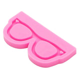Resin Mold Glossy Mirror Glasses Keychain DIY Crafts Pendant Silicone Mould