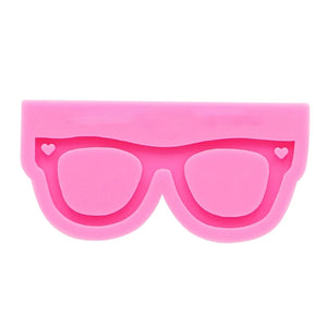 Resin Mold Glossy Mirror Glasses Keychain DIY Crafts Pendant Silicone Mould