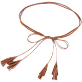Braided Belts For Women Dress Knitted Waist Rope Tassel Chain Ladies Accessories