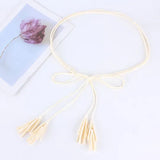 Braided Belts For Women Dress Knitted Waist Rope Tassel Chain Ladies Accessories