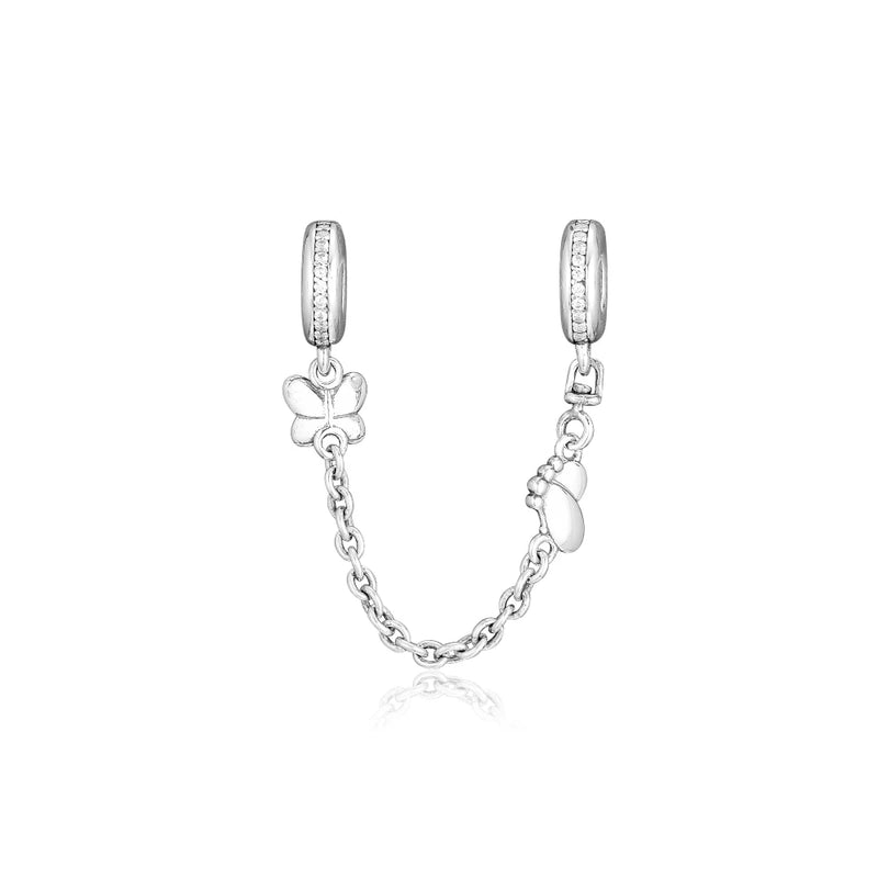 Decorative Butterflies Safety Chain S925 for Women DIY