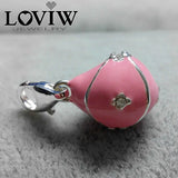 Egg Charm Pendant with Zirconia - Fit Bracelet Jewelry