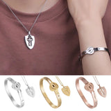 Heart Bracelet Key Choker Set for Daily Life