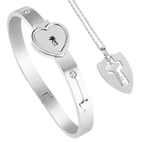 Heart Bracelet Key Choker Set for Daily Life