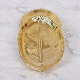 Leaf Ceramic Plate Dish Porcelain Candy Trinket Dish Jewelry Fruit Serving Tray