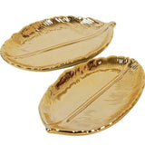 Leaf Ceramic Plate Dish Porcelain Candy Trinket Dish Jewelry Fruit Serving Tray