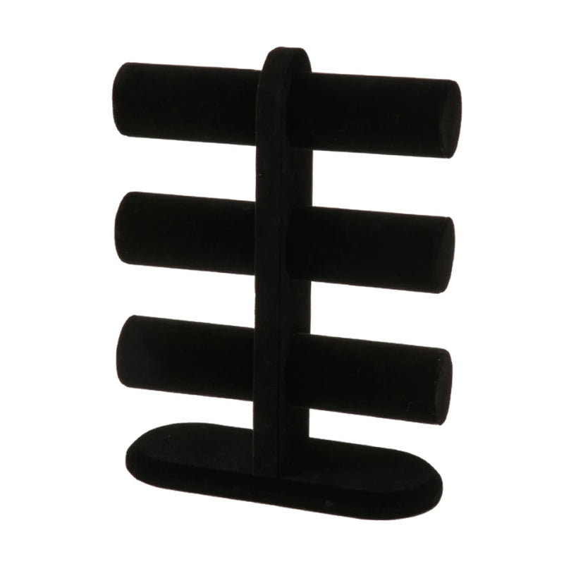 3 Tier Jewelry Storage Rack Suede Room Decor