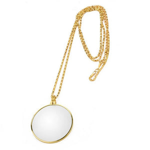 Monocle Necklace With 5x Magnifying Glass Pendant