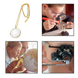 Monocle Necklace With 5x Magnifying Glass Pendant