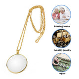 Monocle Necklace With 5x Magnifying Glass Pendant