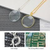 Monocle Necklace With 5x Magnifying Glass Pendant