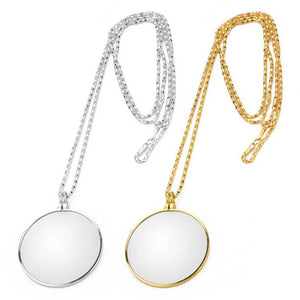 Monocle Necklace With 5x Magnifying Glass Pendant