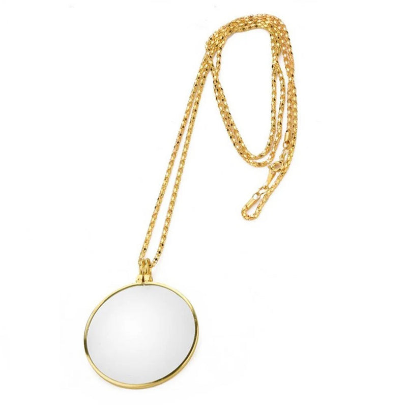 Monocle Necklace With 5x Magnifying Glass Pendant