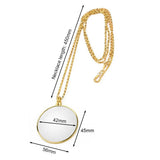 Monocle Necklace With 5x Magnifying Glass Pendant
