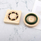 Wooden Jewelry Display Tray Bead Pendant Showcase Bracelet Holder