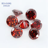 Garnet Cubic Zirconia Round CZ Stone 0.8~3.75mm 5A Synthetic Gems