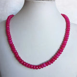 Deep Green Emeralds 5*8MM Faceted Stone Necklace Women Choker Pendant