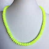 Deep Green Emeralds 5*8MM Faceted Stone Necklace Women Choker Pendant