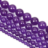 Purple Chalcedony Jades Natural Stone Beads for Jewelry Making DIY