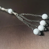 Deep Sea Gem Shell Clam Hand-Knotted 33 Muslim Prayer Beads Necklace Pendant