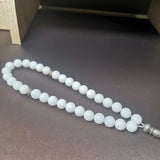 Deep Sea Gem Shell Clam Hand-Knotted 33 Muslim Prayer Beads Necklace Pendant