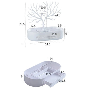 Deer Earring Shelf With Drawer Jewelry Display Stand Tree Antlers