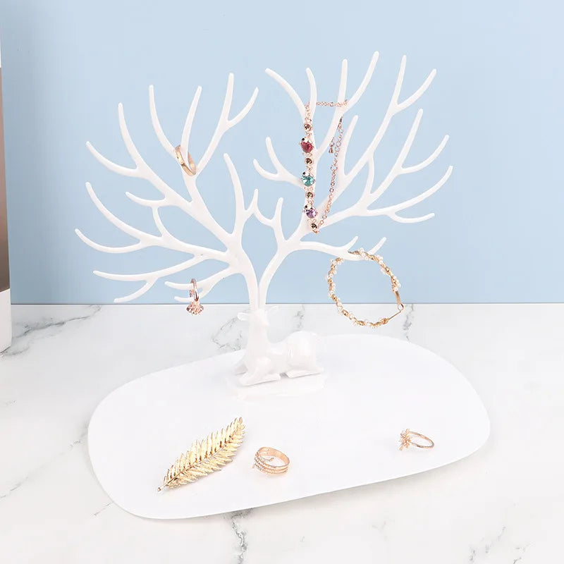Deer Earrings Necklace Ring Pendant Bracelet Jewelry Storage