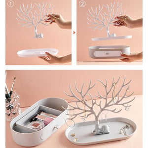 Deer Earrings Necklace Ring Pendant Jewelry Display Stand Holder