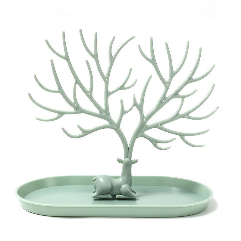 Deer Jewelry Display Stand Tree Organizer Make Up Holder