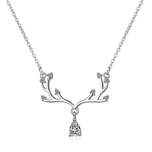Deer Horn Stars Linked Hearts Flower Bird Pearls Moon Choker Necklace