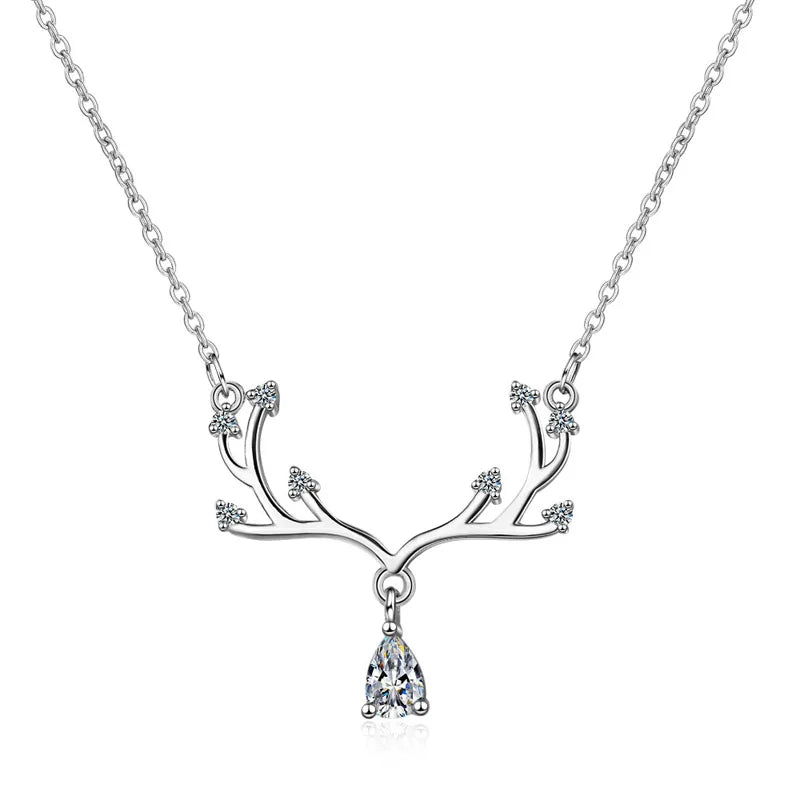 Deer Horn Stars Linked Hearts Flower Bird Pearls Moon Choker Necklace