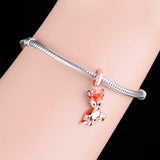 Deer Necklace 925 Silver Animal Pendant Anniversary Gift