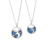925 Silver Stars Necklace Glaze Collarbone Chain Fine Jewelry Christmas Gift