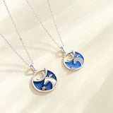 925 Silver Stars Necklace Glaze Collarbone Chain Fine Jewelry Christmas Gift