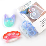 Defensive Keychain Silicone Epoxy Mold Anti-Wolf Finger Heart Pendant Mold