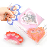 Defensive Keychain Silicone Epoxy Mold Anti-Wolf Finger Heart Pendant Mold