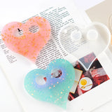 Defensive Keychain Silicone Epoxy Mold Anti-Wolf Finger Heart Pendant Mold