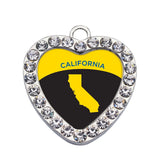 Delaware Flag Circle Charm for Bracelets & Necklaces