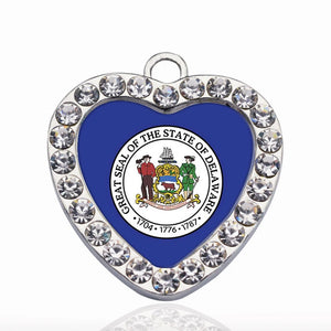 Delaware Flag Circle Charm DIY Necklace&Bracelet Jewelry Making