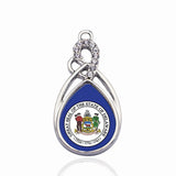 Delaware Flag Circle Charm DIY Necklace&Bracelet Jewelry Making