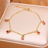 Delicate 14K Rose Plated Letter Charm Bangles&bracelets for Women