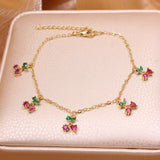 Delicate 14K Rose Plated Letter Charm Bangles&bracelets for Women