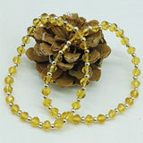 Yellow Glass Crystal Bracelet 7.5 Inch Women's Jewelry Gift