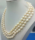 Pink Freshwater Pearl Necklace 60 Inch Ladies Jewelry Gift