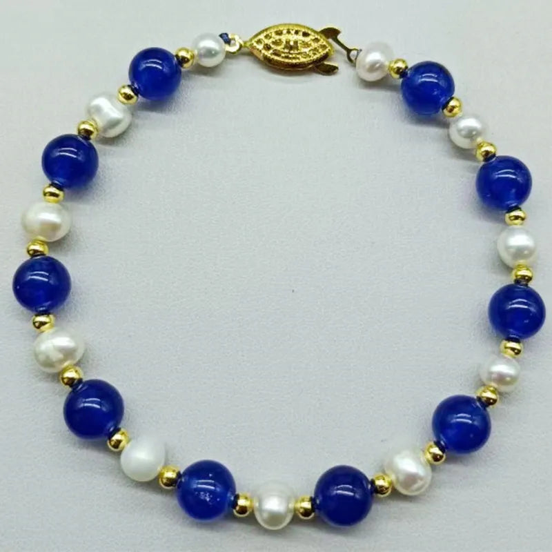 Sapphire & Pearl Boutique Bracelet 7.5 Inch Women's Jewelry