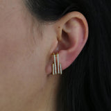 925 Sterling Needle Ear Studs Earrings For Women Unique Jewelry