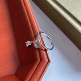 925 Silver Ring Minimalist Adjustable Wedding Band Bijoux