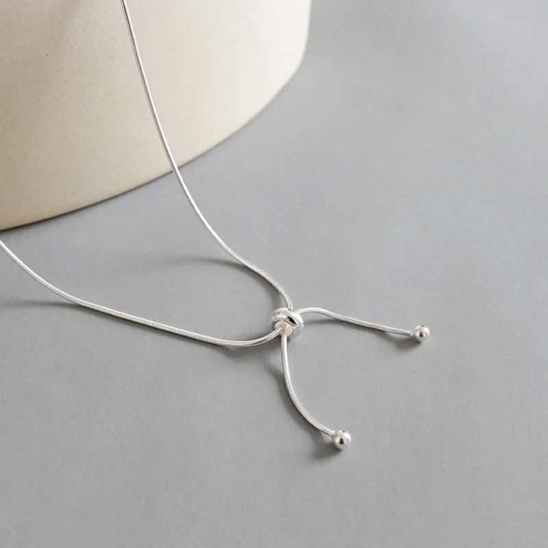 925 Sterling Silver Necklace Beads Snake Bracelet Beads Necklace