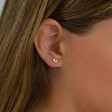 Delicate 925 Silver Butterfly Stud Earrings Rose Fine Jewelry Insect Brincos